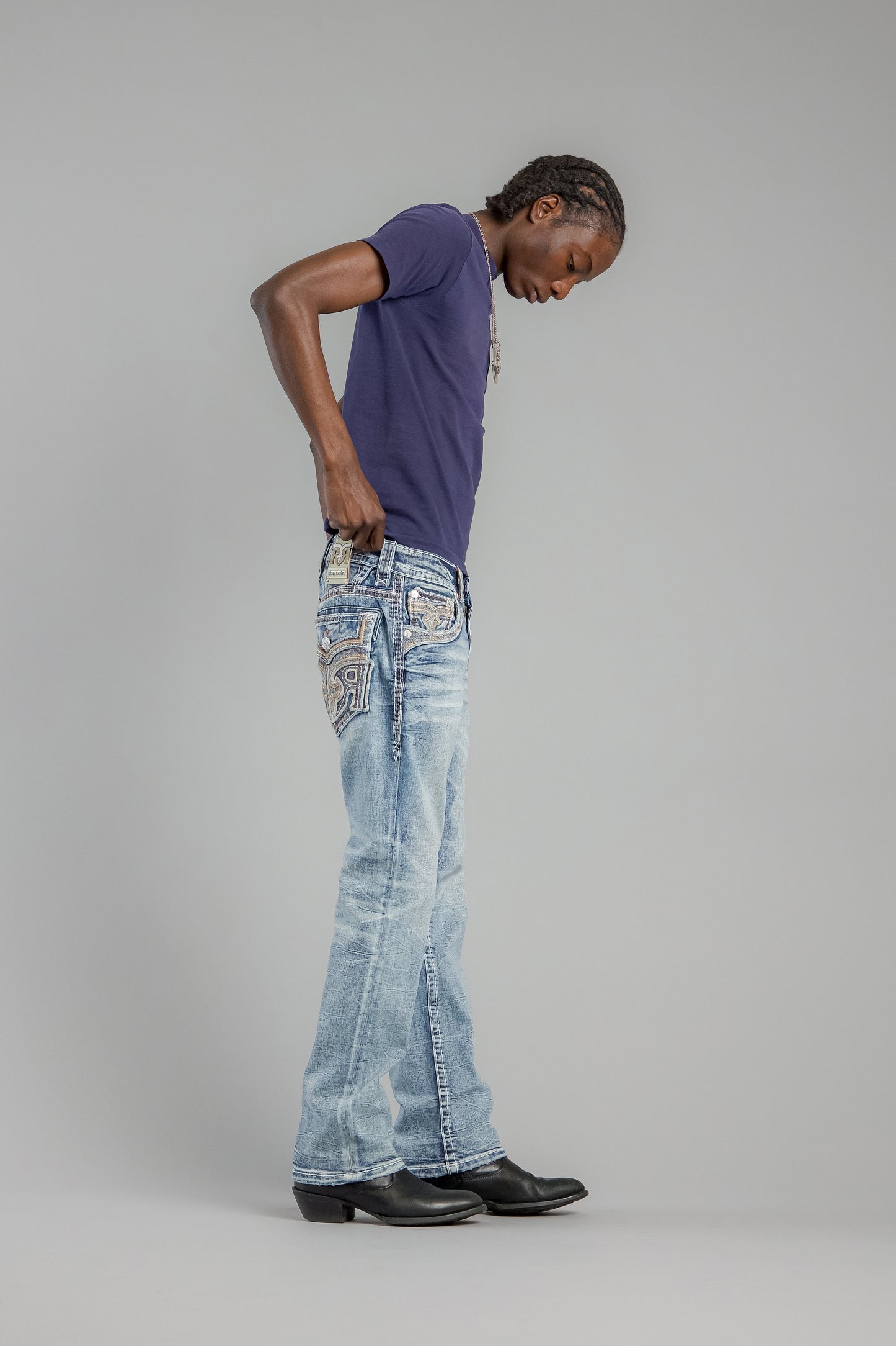 Baxter Bootcut Jeans in Light Blue