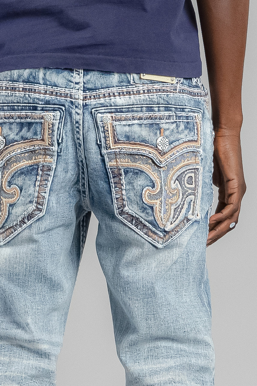Baxter Bootcut Jeans in Light Blue