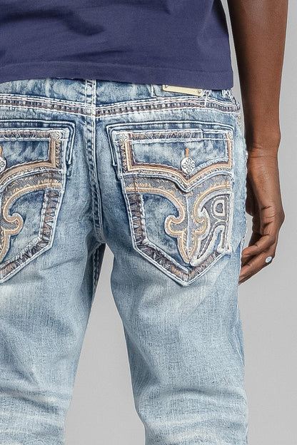 Baxter Bootcut Jeans in Light Blue