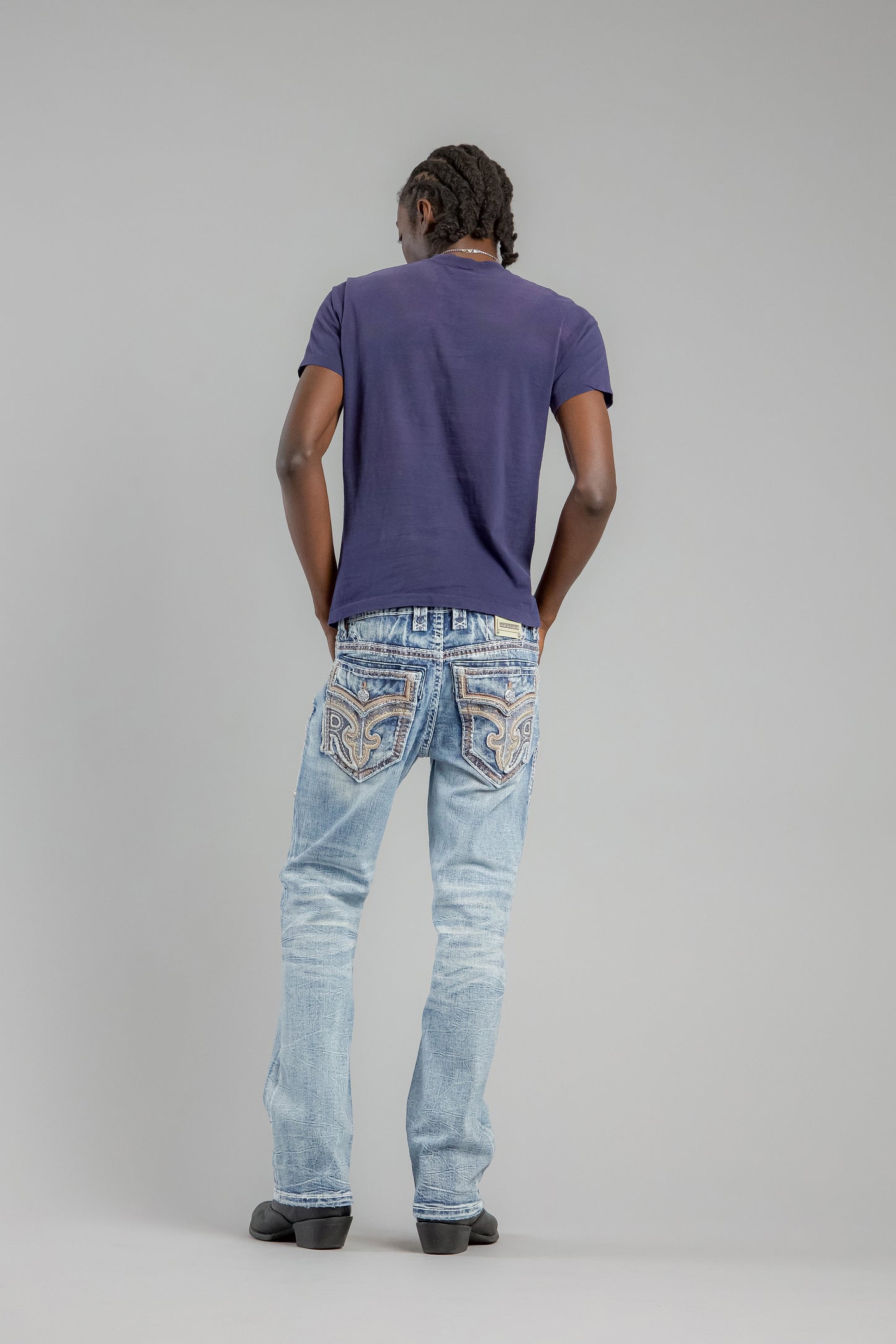 Baxter Bootcut Jeans in Light Blue