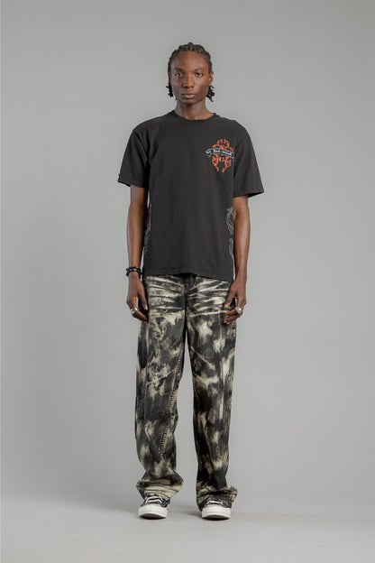 Baroque Cross Graphic Tee in Black