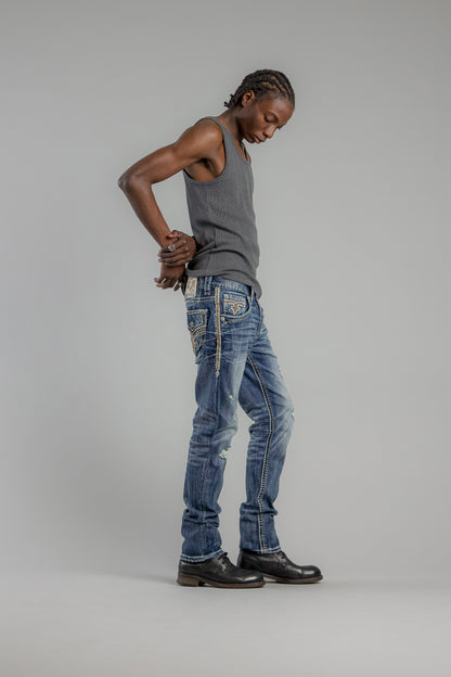 Brooks Alt Straight Jeans in Dark Blue