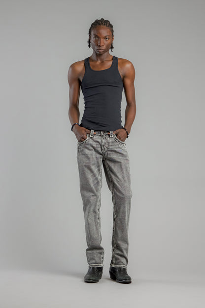 Haiden Straight Jeans in Gray