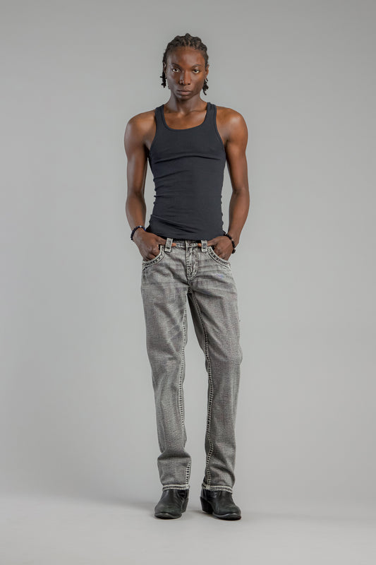 Haiden Straight Jeans in Gray