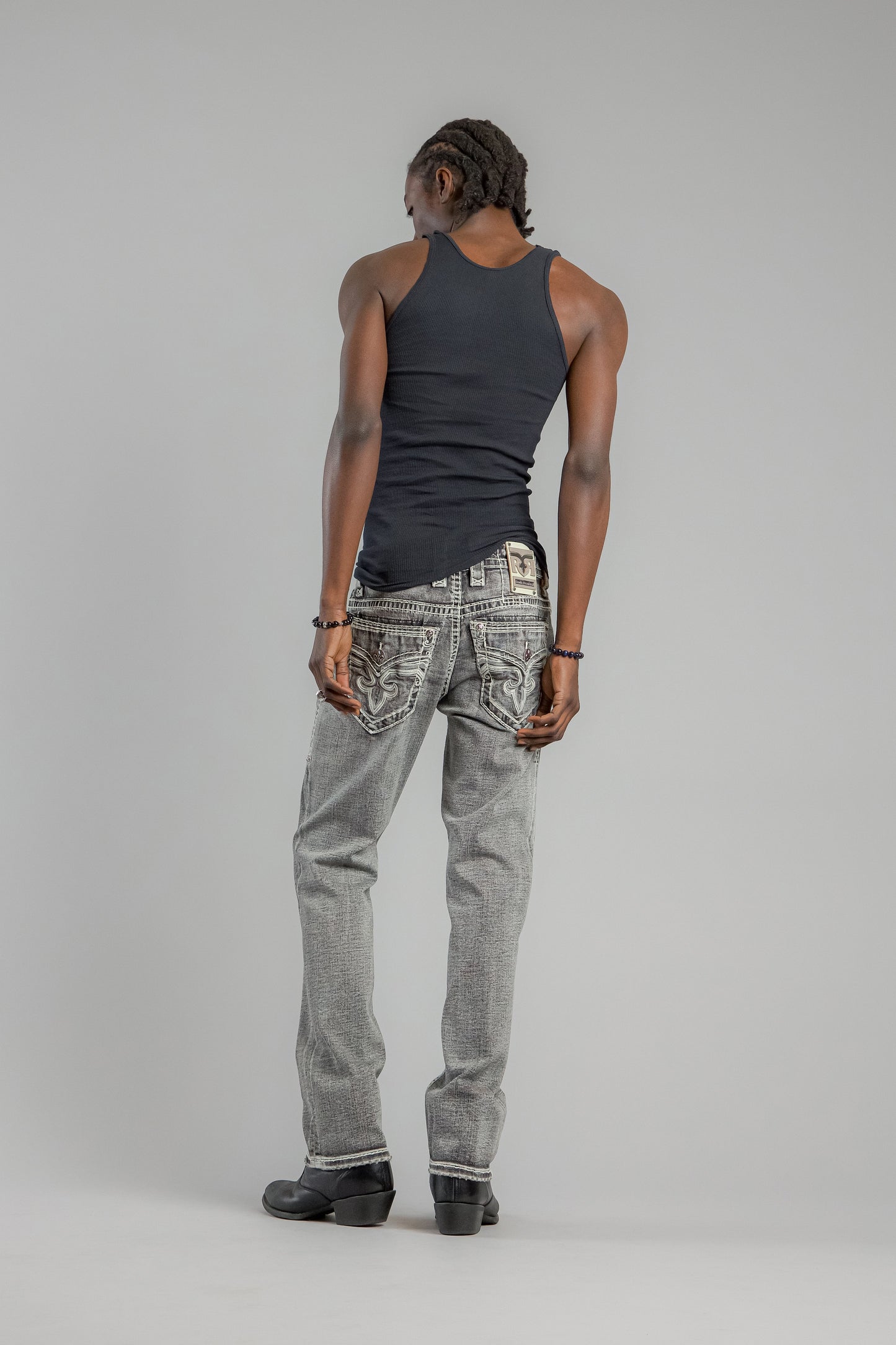 Haiden Straight Jeans in Gray