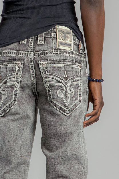 Haiden Straight Jeans in Gray