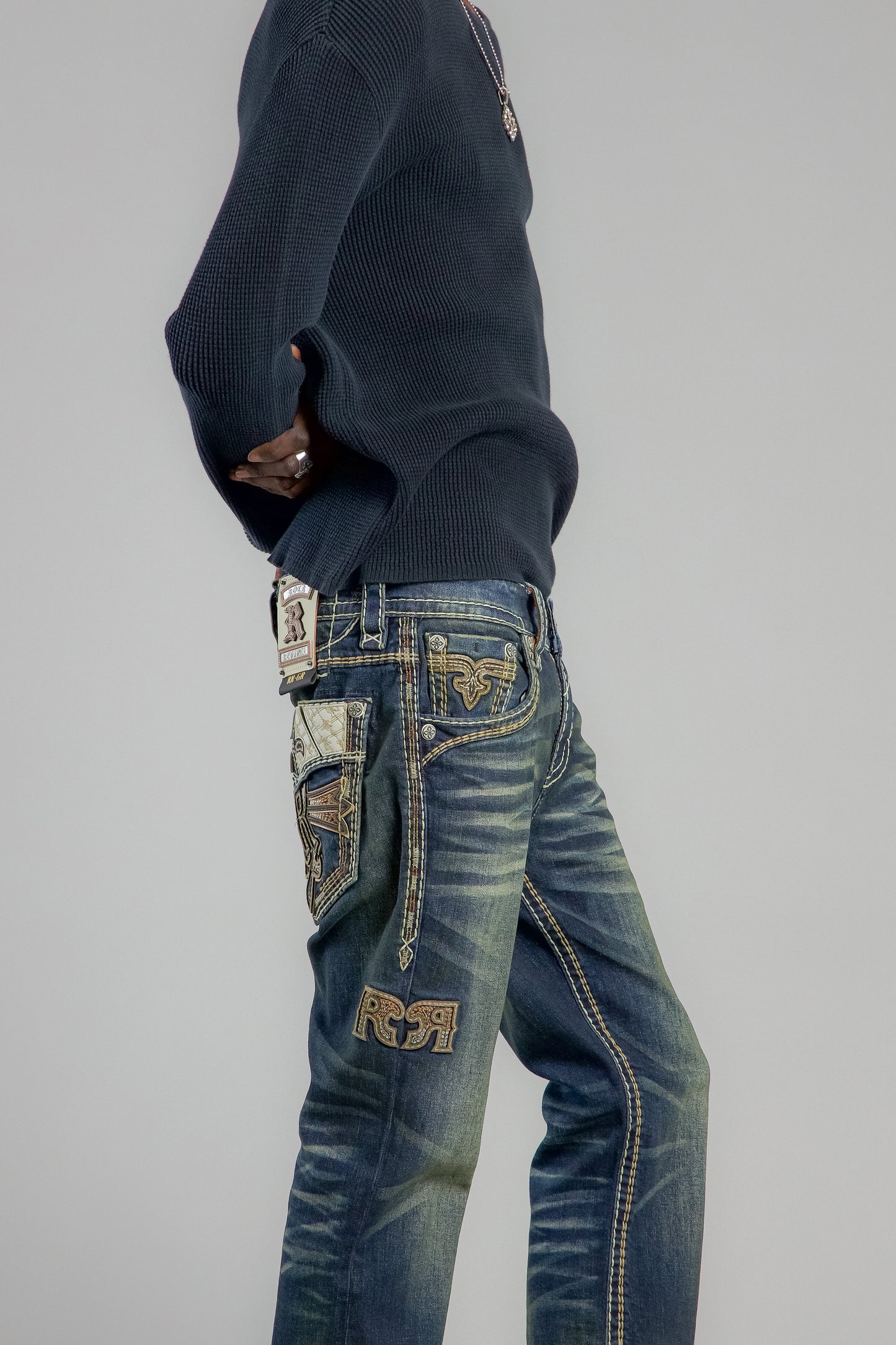 Hendrix Bootcut Jeans in Vintage Blue - GR Collection