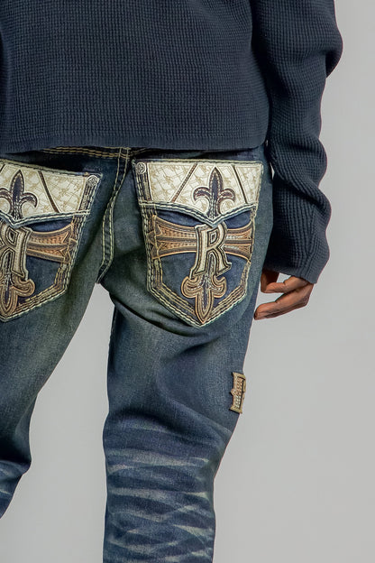 Hendrix Bootcut Jeans in Vintage Blue - GR Collection