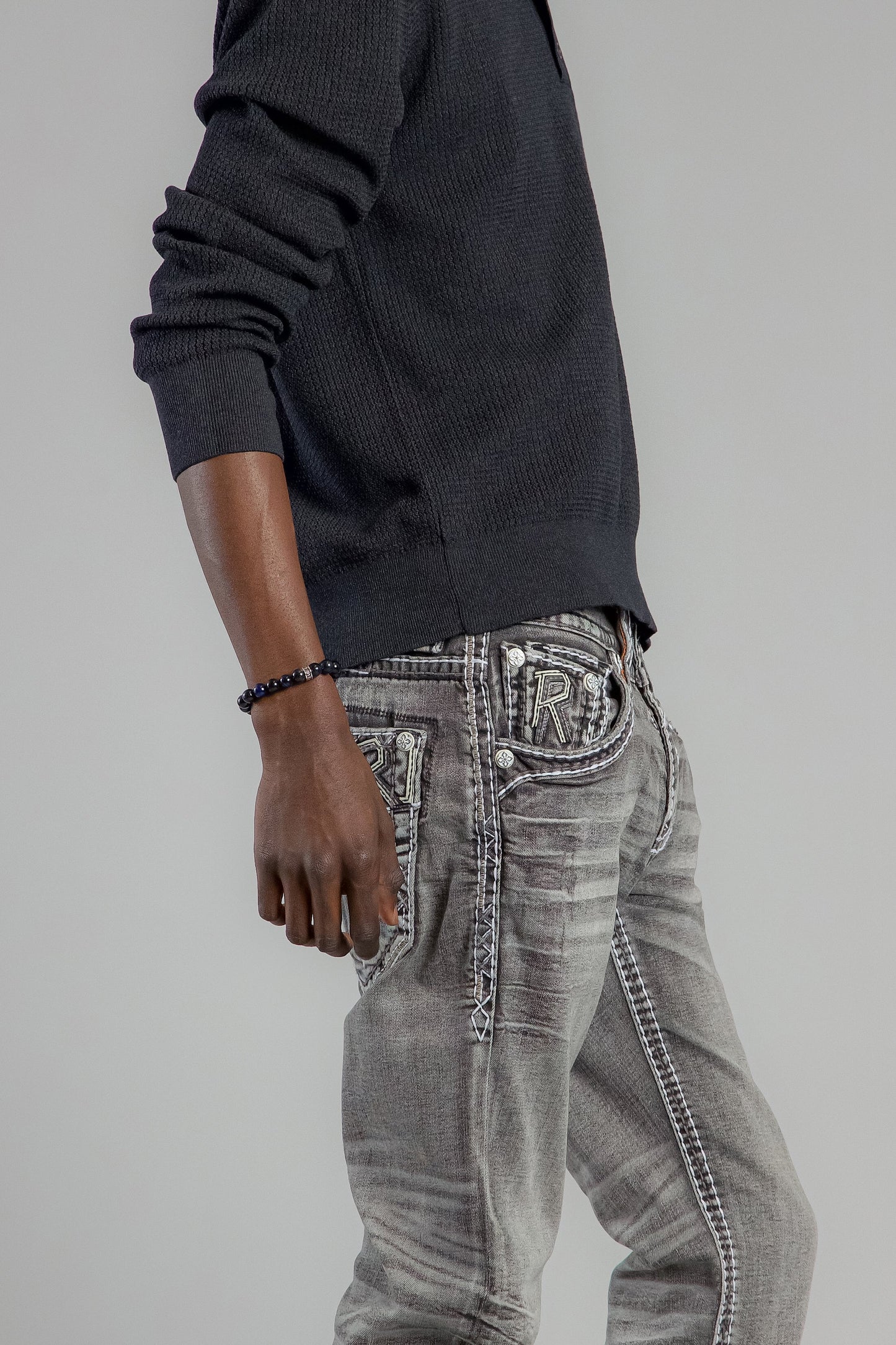 Jailin Straight Jeans in Dark Gray