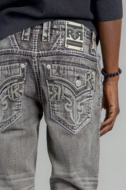 Jailin Straight Jeans in Dark Gray