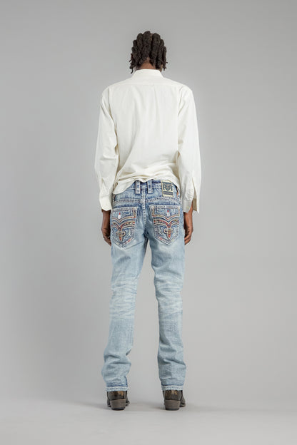 Justice Straight Jeans in Light Blue