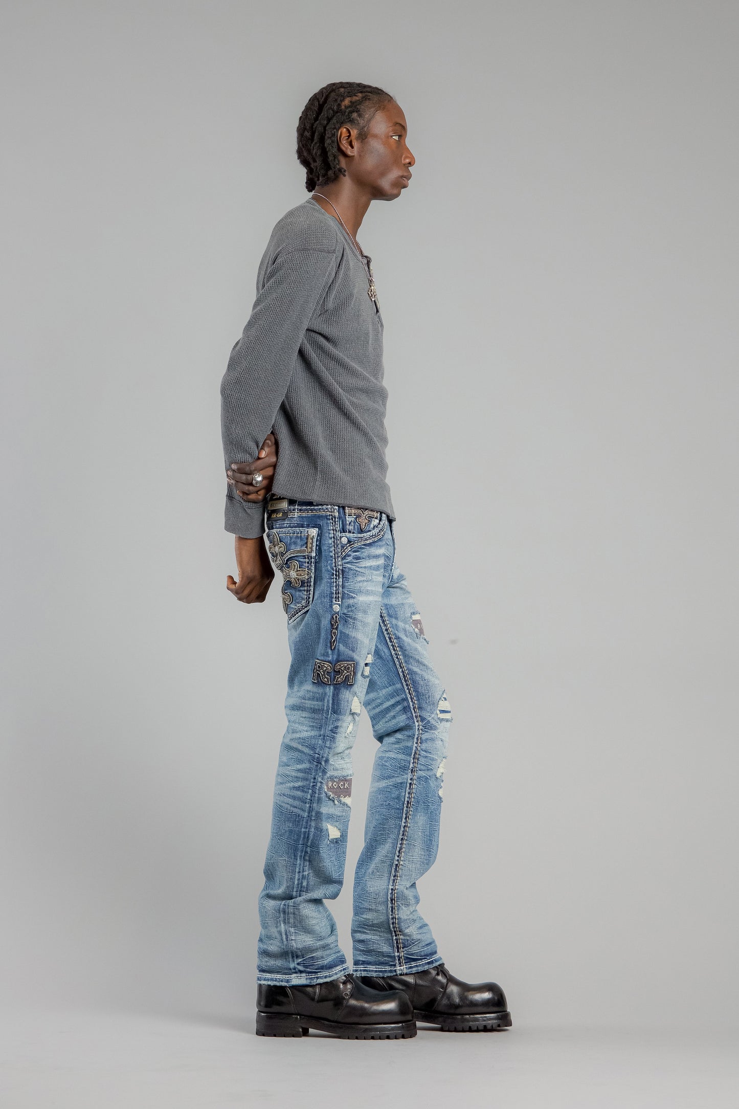 Mason Bootcut Jeans in Medium Blue - GR Collection