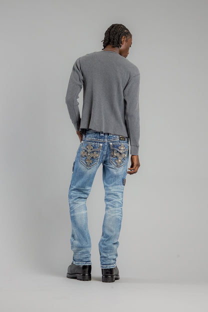 Mason Bootcut Jeans in Medium Blue - GR Collection