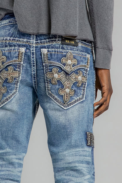 Mason Bootcut Jeans in Medium Blue - GR Collection
