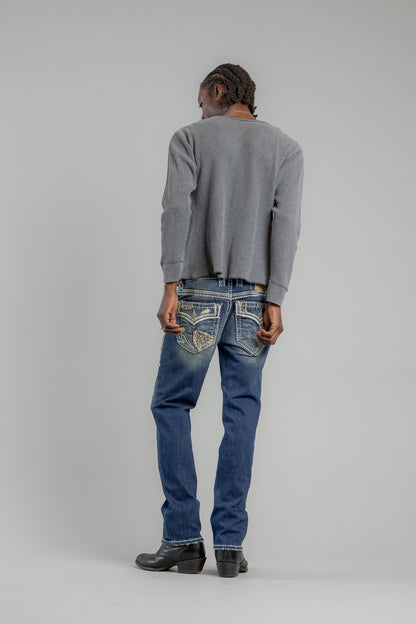 Mckay Straight Jeans In Dark Blue