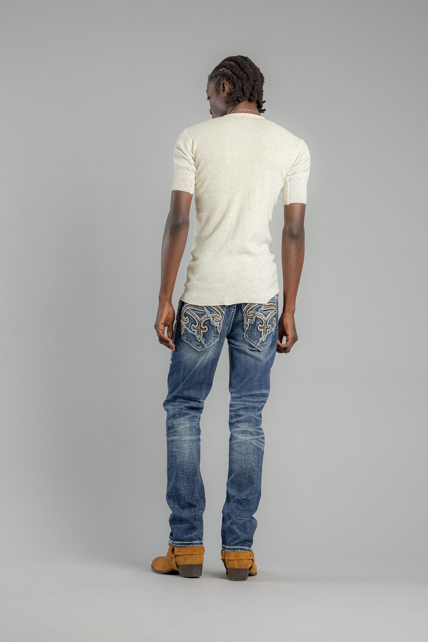 Miguel Straight Jeans in Medium Blue