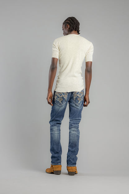 Miguel Straight Jeans in Medium Blue