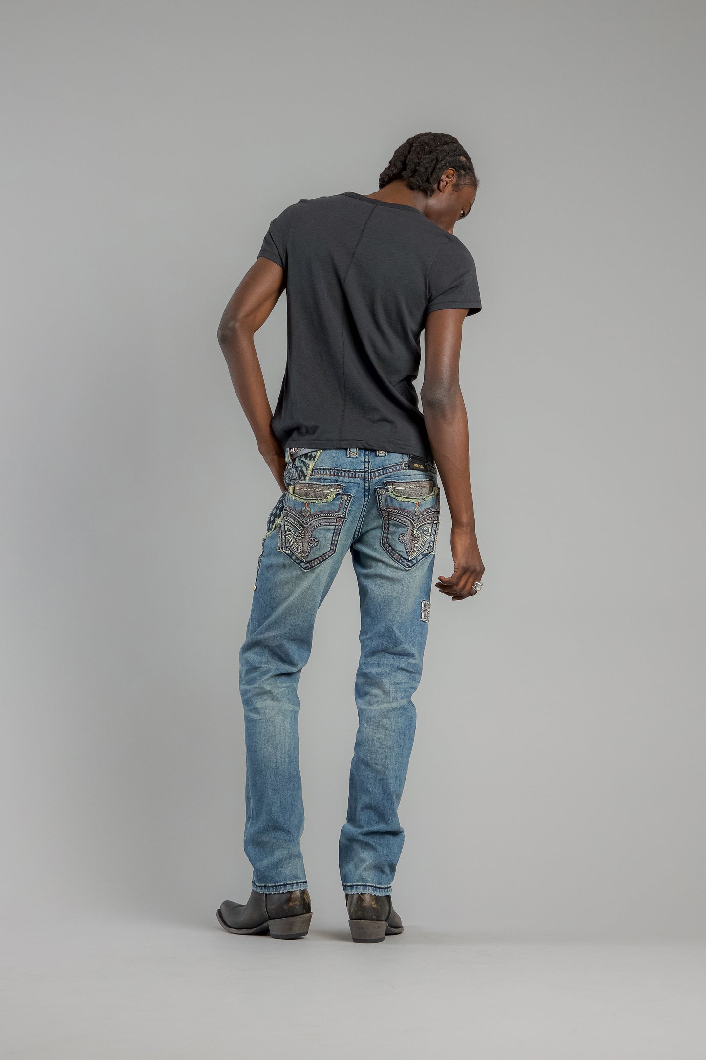 Vinton Straight Jeans in Medium Blue - GR Collection