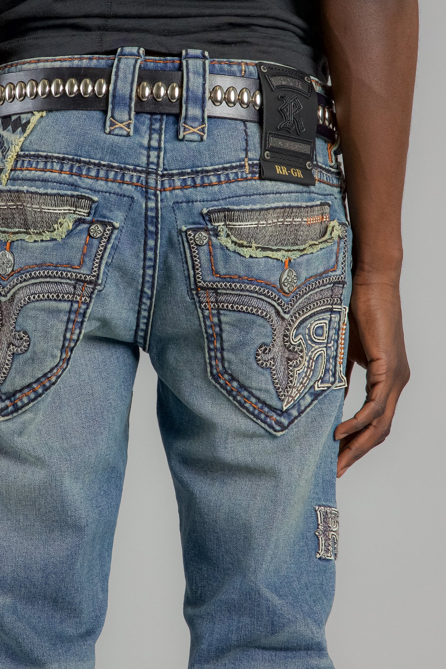 Vinton Straight Jeans in Medium Blue - GR Collection