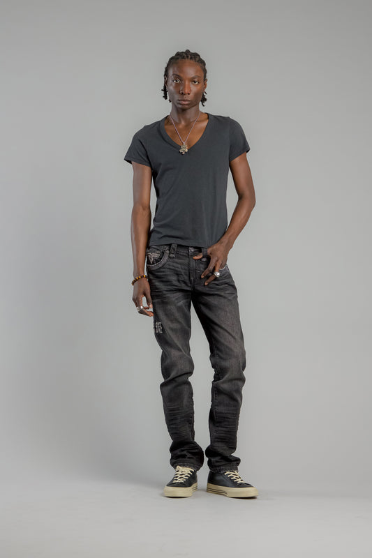 Vinton Straight Jeans in Gray Wash - GR Collection
