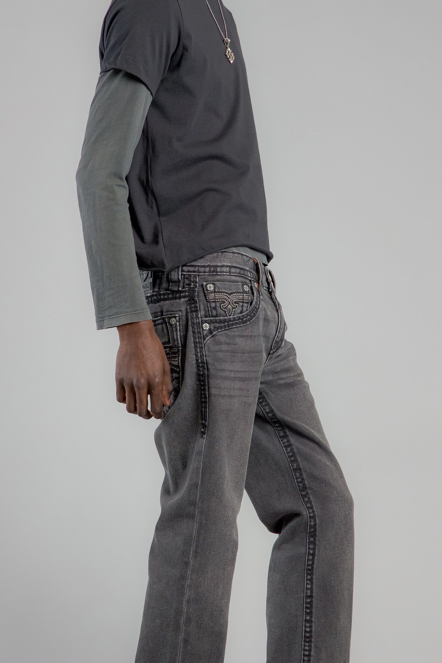 Wes Bootcut Jeans in Dark Gray