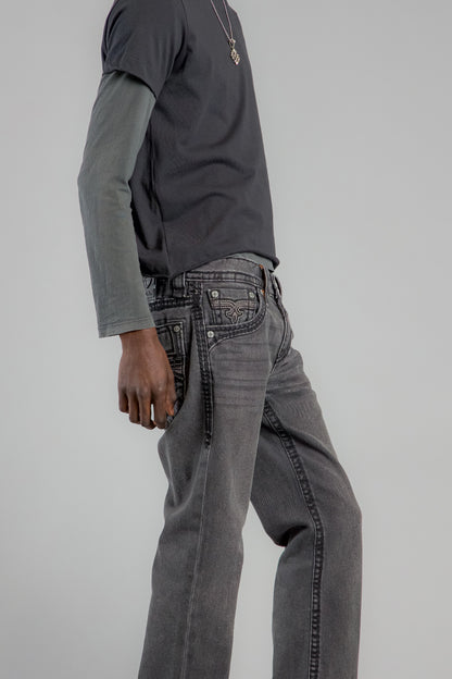 Wes Bootcut Jeans in Dark Gray