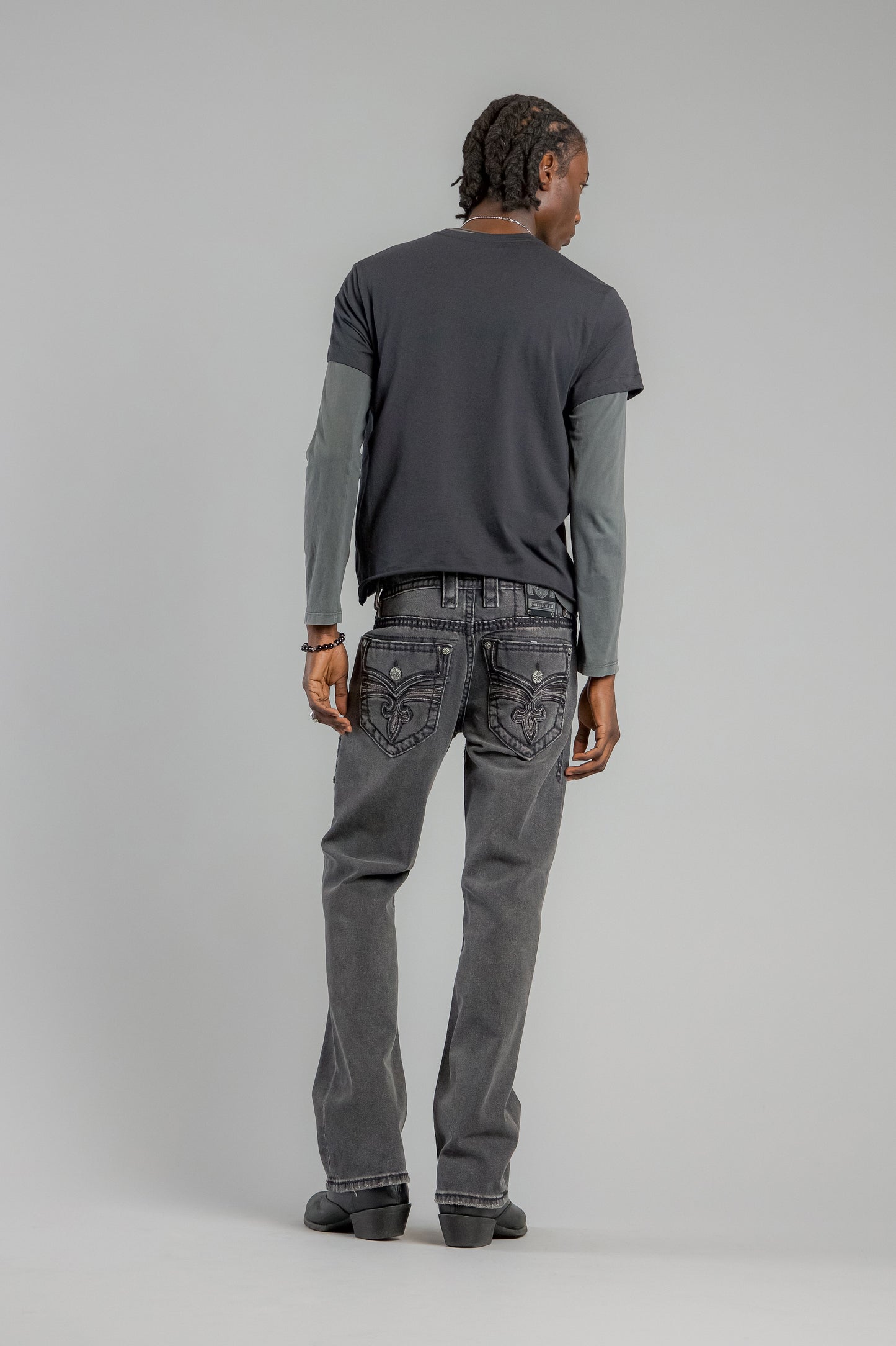 Wes Bootcut Jeans in Dark Gray