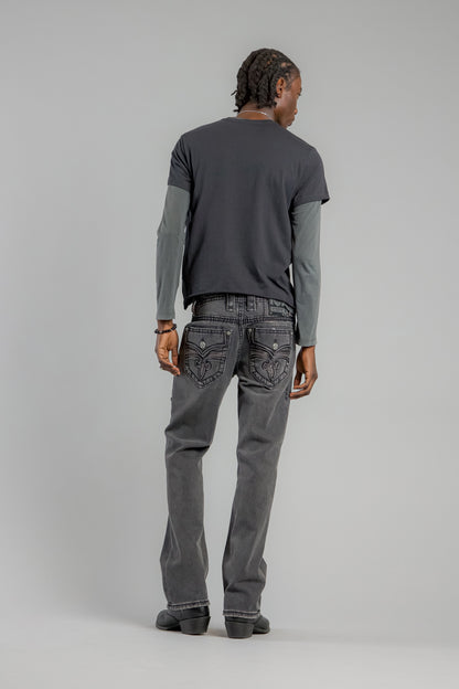 Wes Bootcut Jeans in Dark Gray