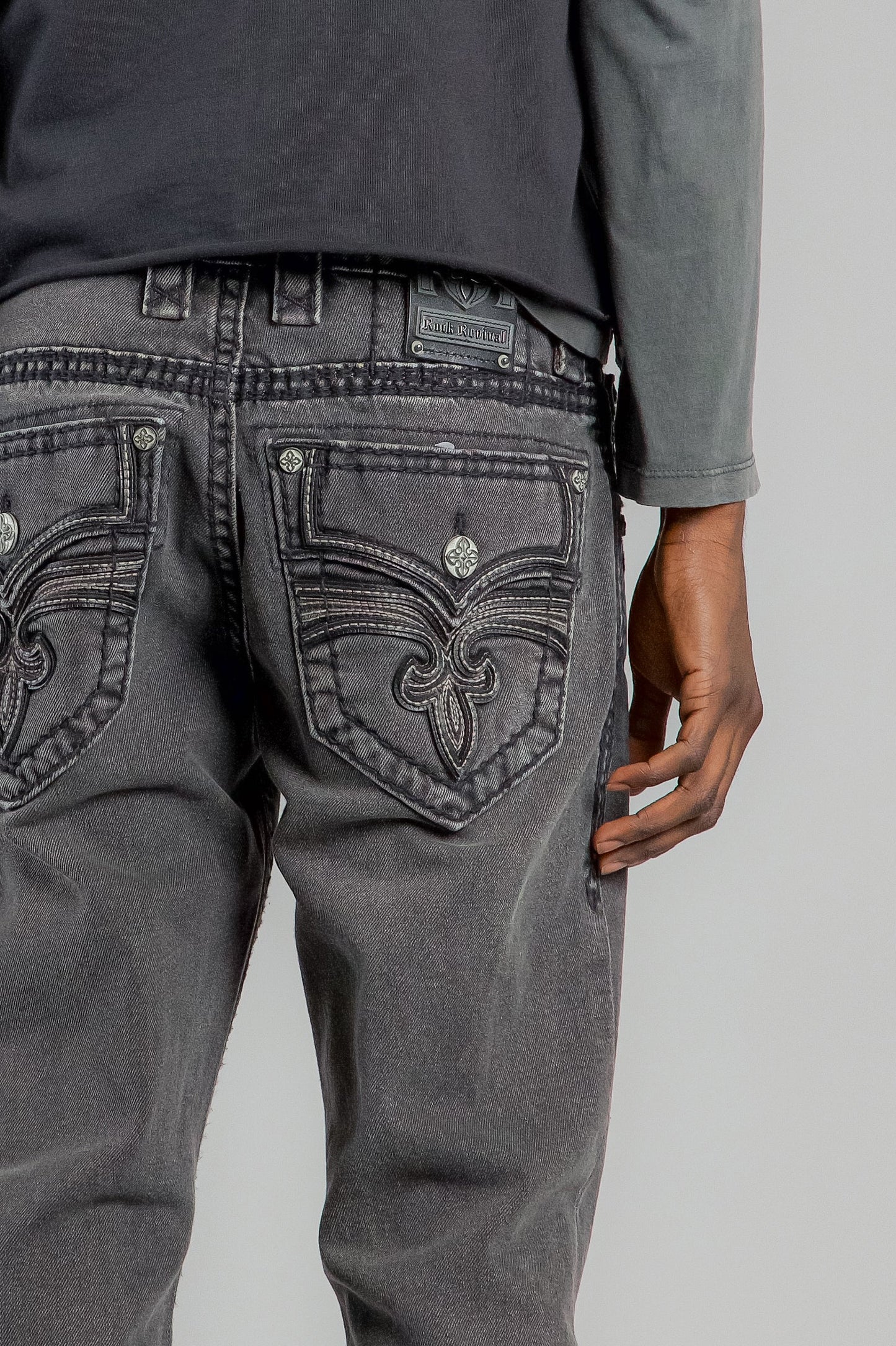 Wes Bootcut Jeans in Dark Gray