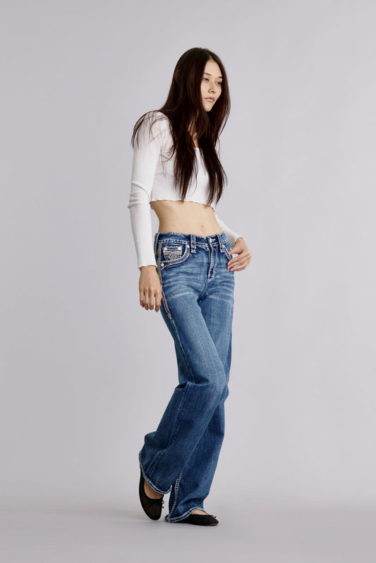 Hallie High Rise Wide Leg Jeans