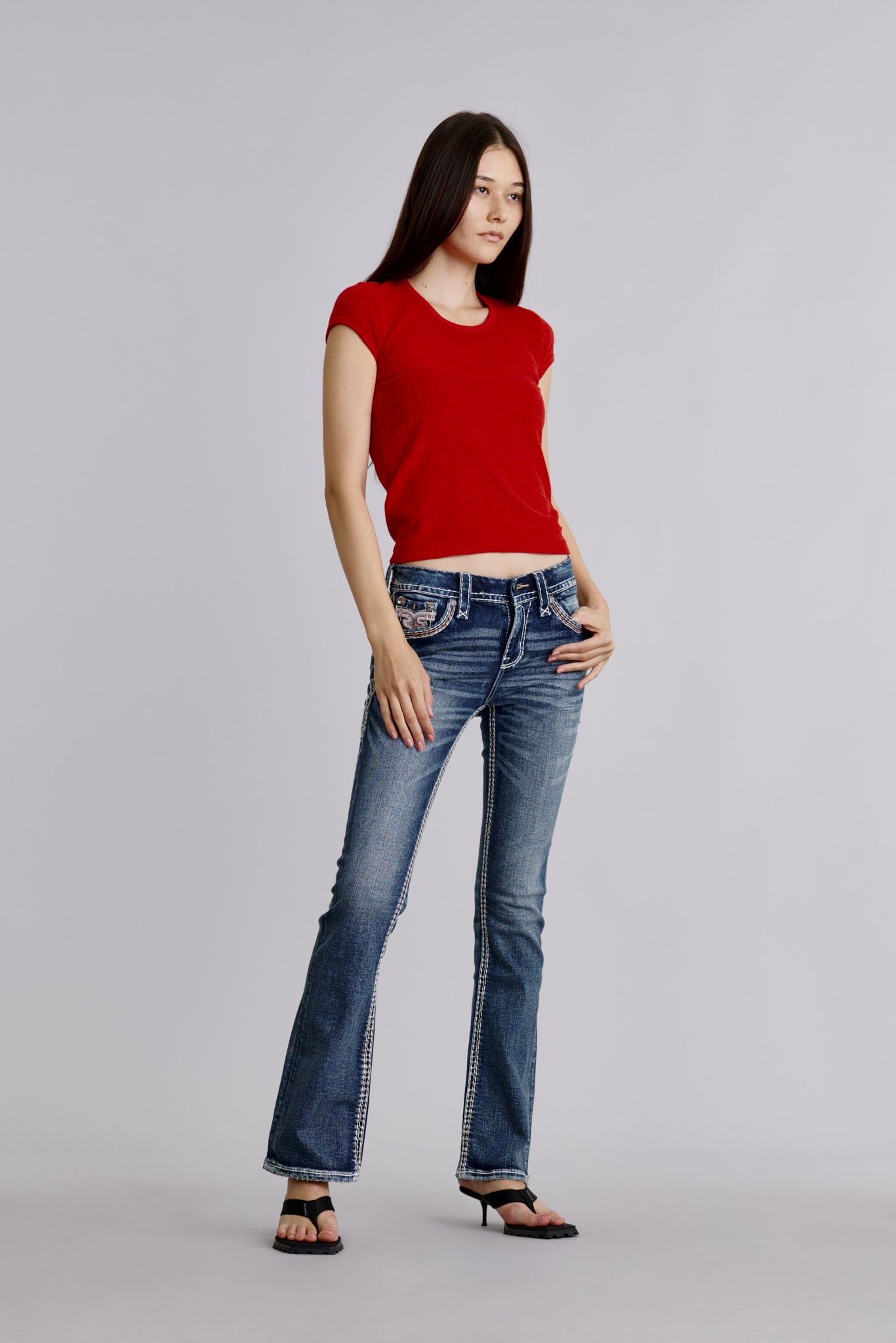 Kelton Bootcut Jeans in Dark Blue