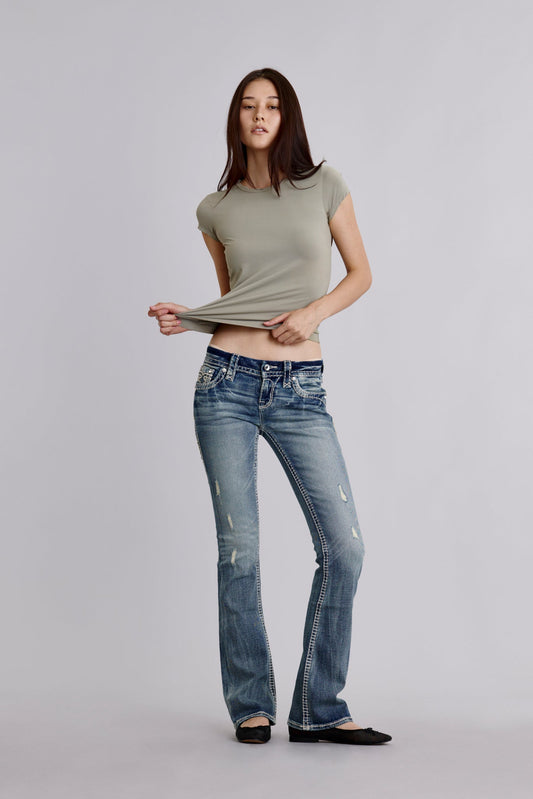 Lesia Low-Rise Bootcut Jeans