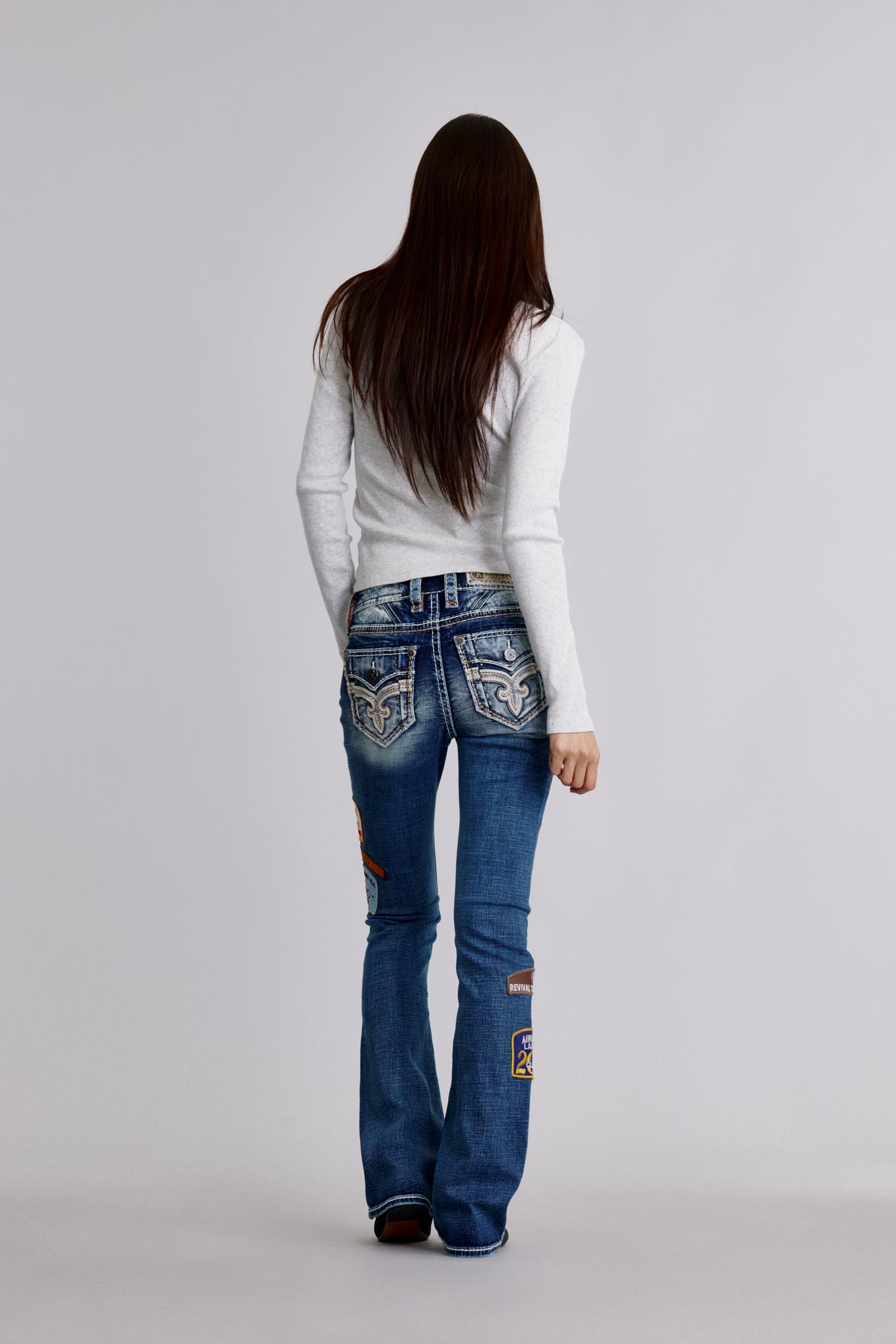 Silken Bootcut Jean in Medium Blue