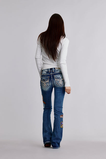 Silken Bootcut Jean in Medium Blue