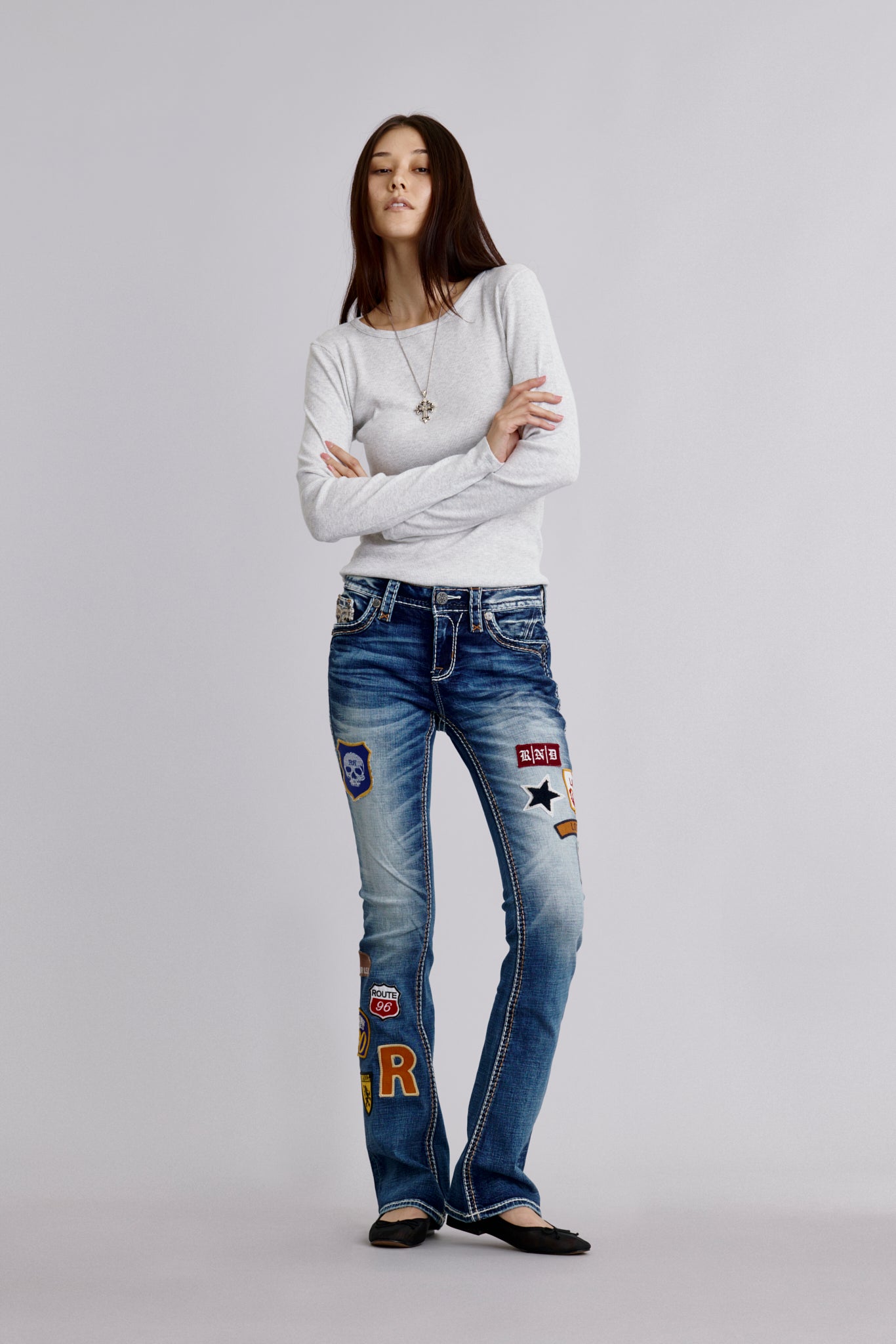 Silken Bootcut Jean in Medium Blue