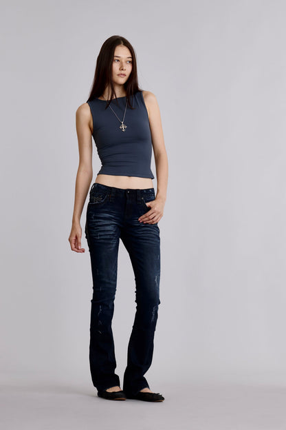 Yui Bootcut Jeans in Dark Blue