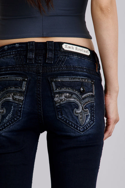 Yui Bootcut Jeans in Dark Blue
