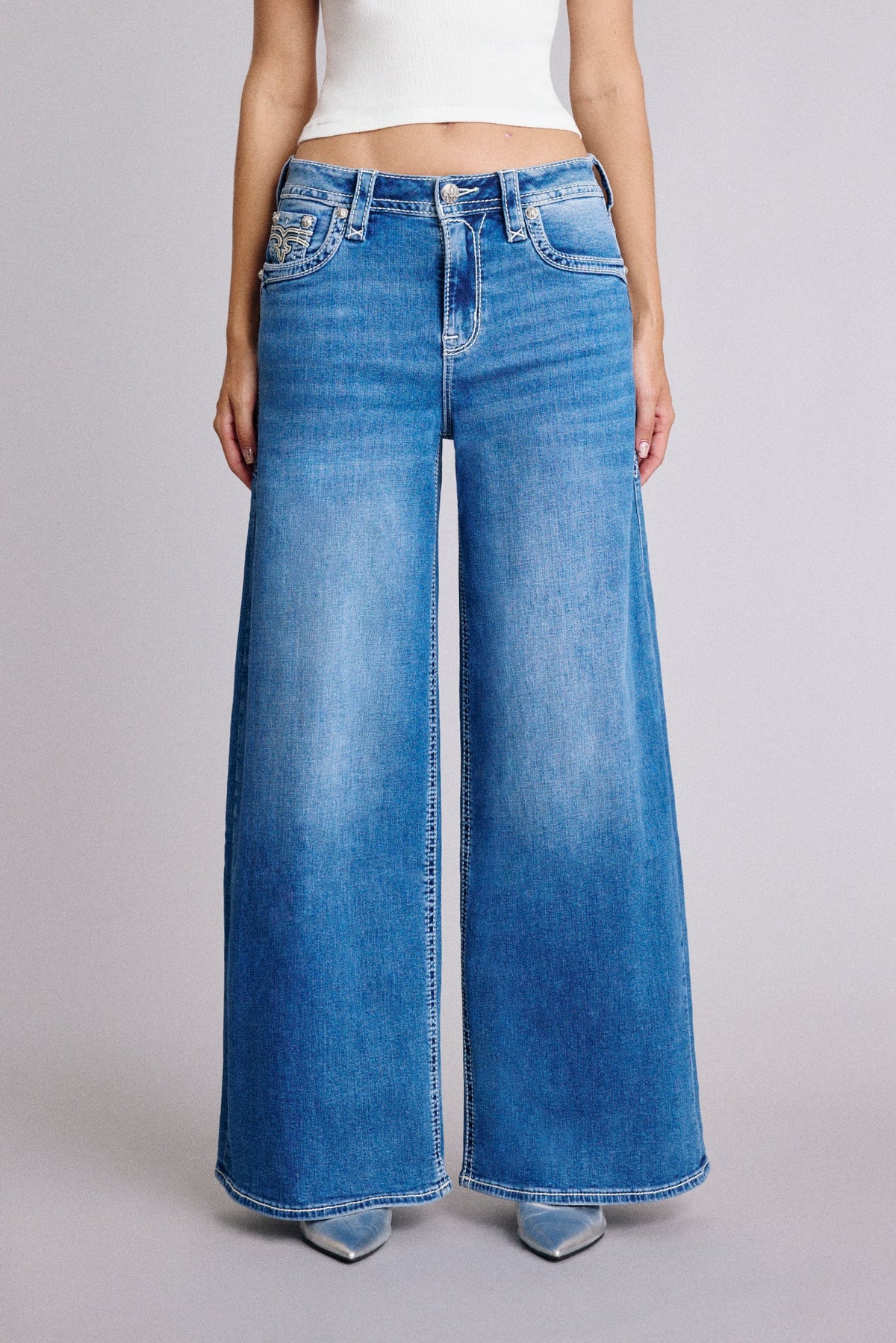 Alivia Oversized Baggy Jeans Medium Blue