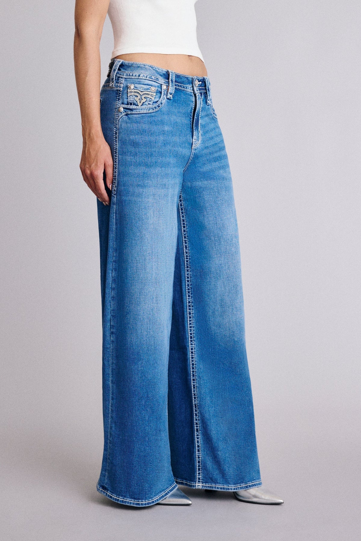 Alivia Oversized Baggy Jeans Medium Blue