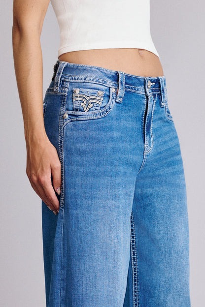 Alivia Oversized Baggy Jeans Medium Blue