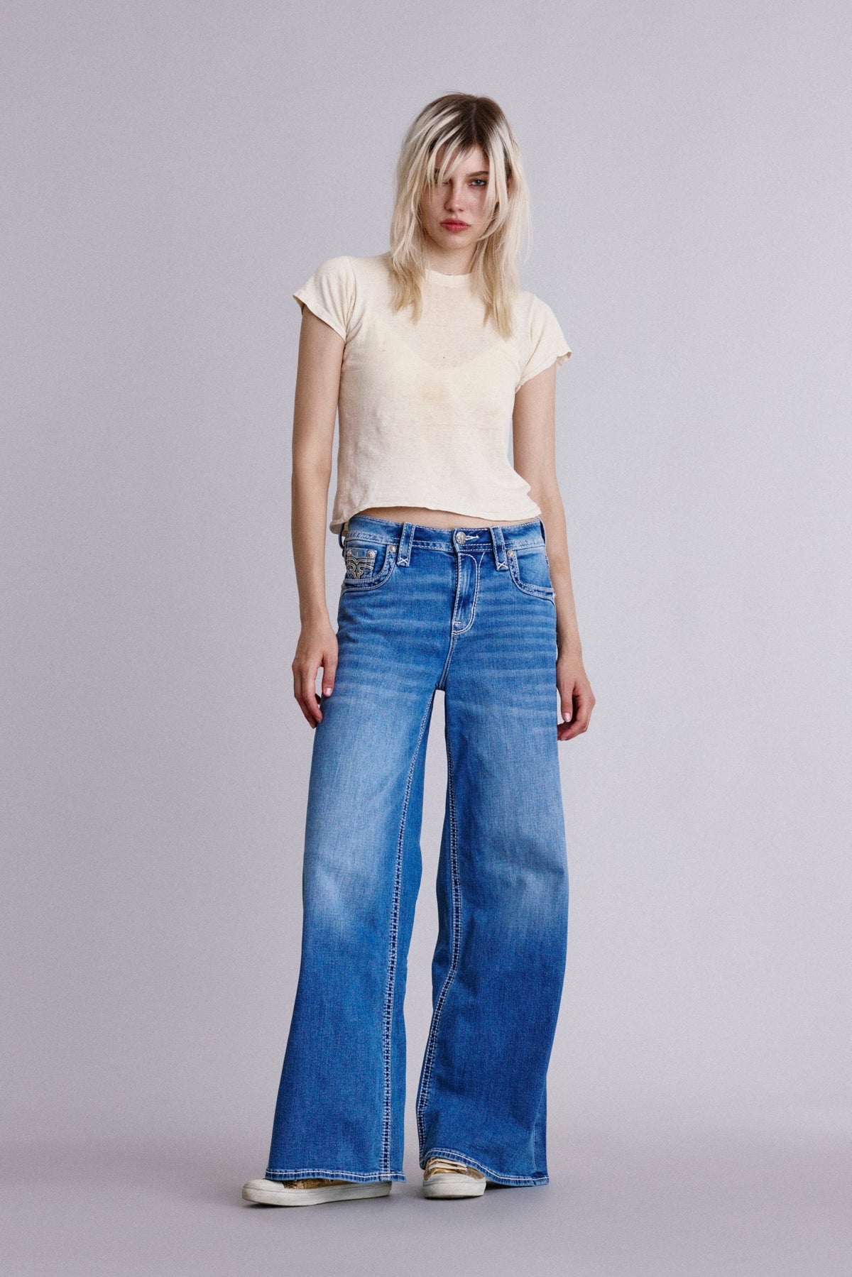 Alivia Oversized Baggy Jeans Medium Blue