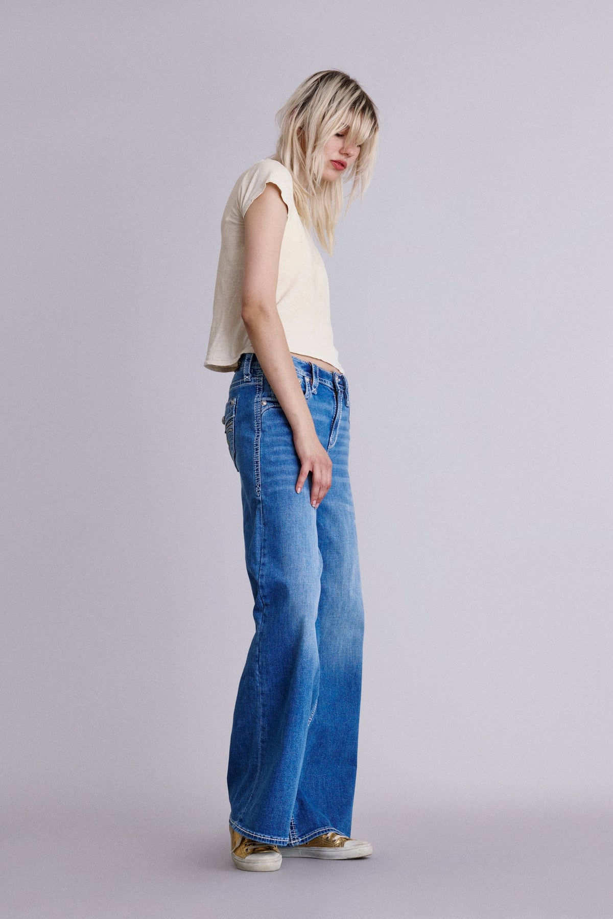 Alivia Oversized Baggy Jeans Medium Blue