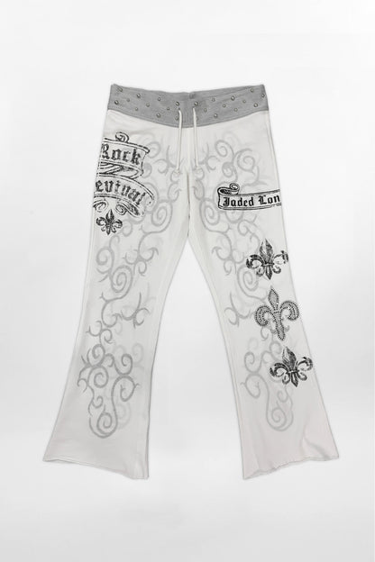Rock Revival by Jaded London Graphic Studded Joggers