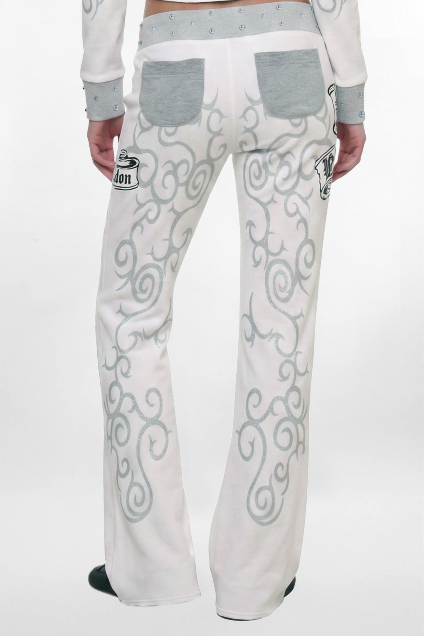 Rock Revival by Jaded London Graphic Studded Joggers