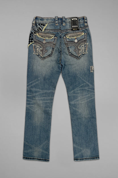 Vinton Straight Jeans in Medium Blue - GR Collection