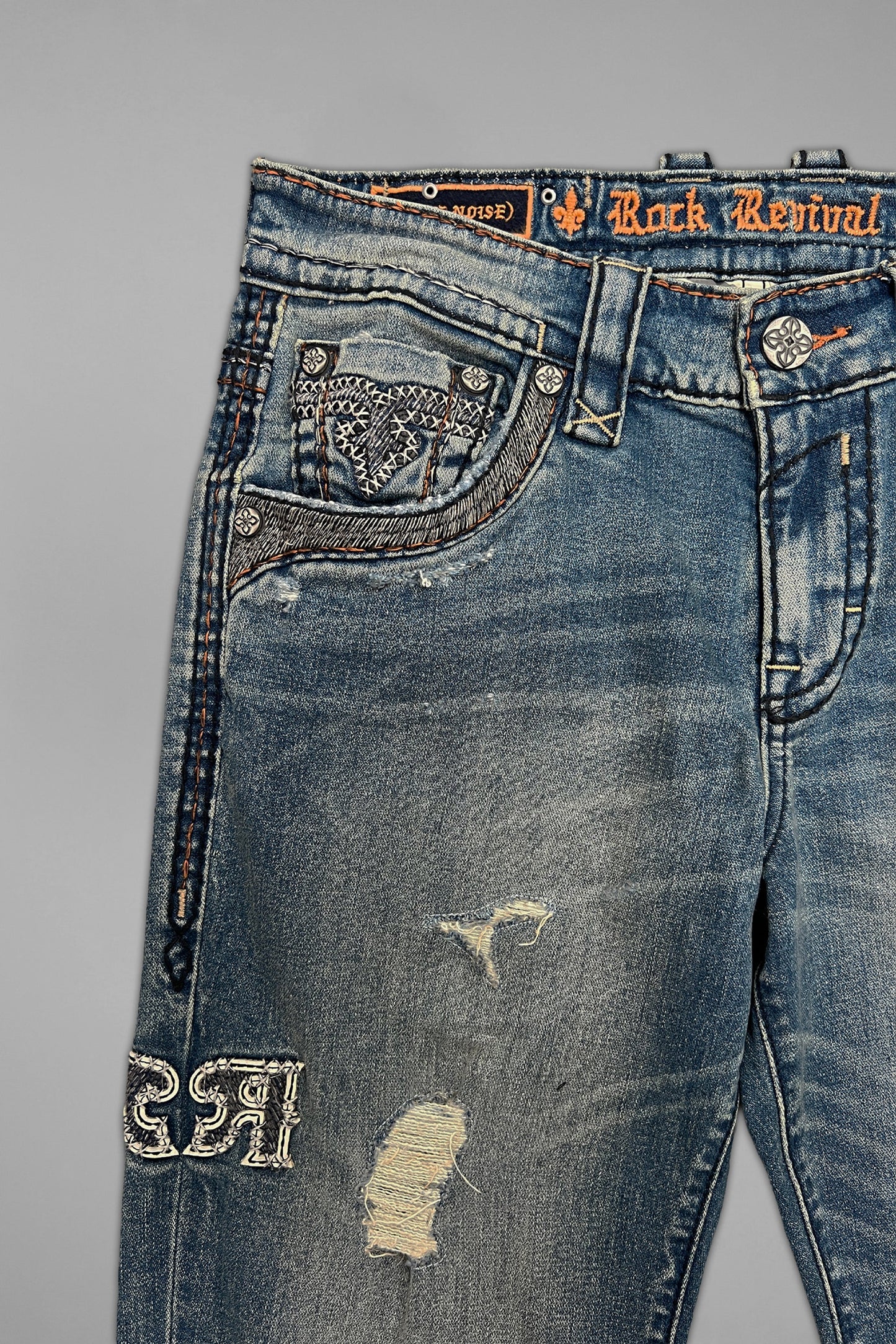 Vinton Straight Jeans in Medium Blue - GR Collection
