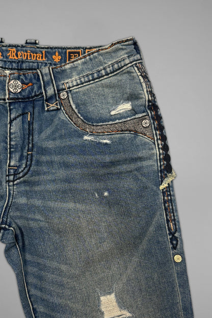 Vinton Straight Jeans in Medium Blue - GR Collection