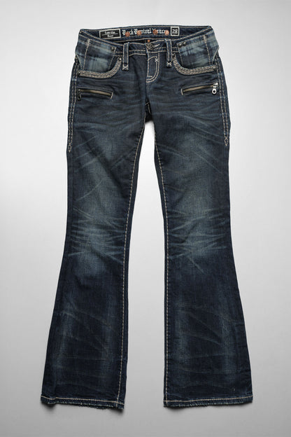 Racer X Rock Revival® Women's Coated Bootcut Denim