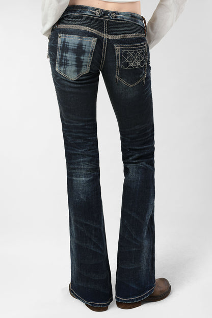 Racer X Rock Revival® Women's Coated Bootcut Denim