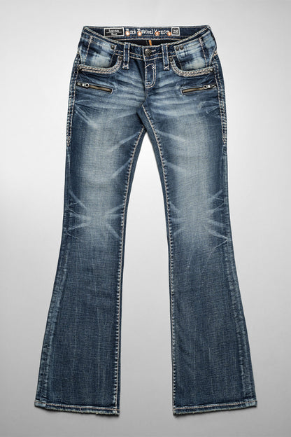 Racer X Rock Revival® Women's Light Bootcut Denim
